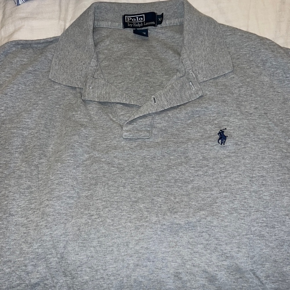 Super soft gray short sleeve polo by RL
